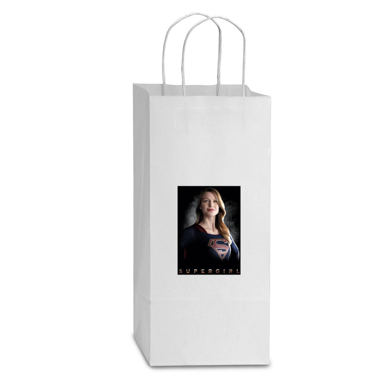 Supergirl, Stand Tall, Double Wine Paper Bag - 6 1/2 X 3 1/2 X 12 3/8 | Artistshot