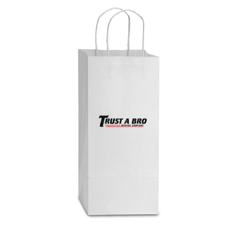 Trust A Bro Moving Company    T Shirt Double Wine Paper Bag - 6 1/2 X 3 1/2 X 12 3/8 | Artistshot