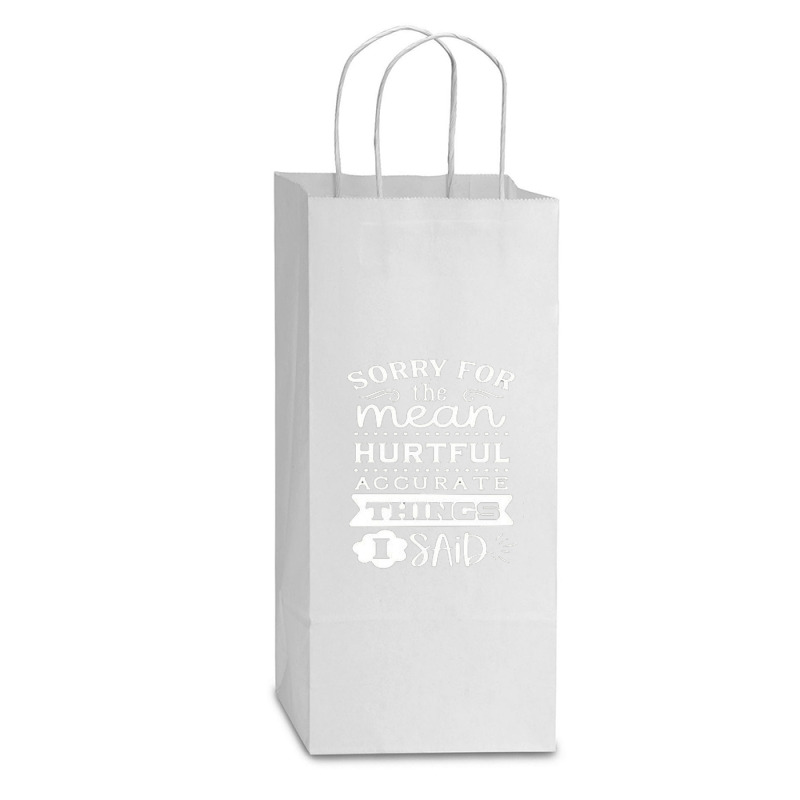 Quotes Funny Double Wine Paper Bag - 6 1/2 X 3 1/2 X 12 3/8 | Artistshot