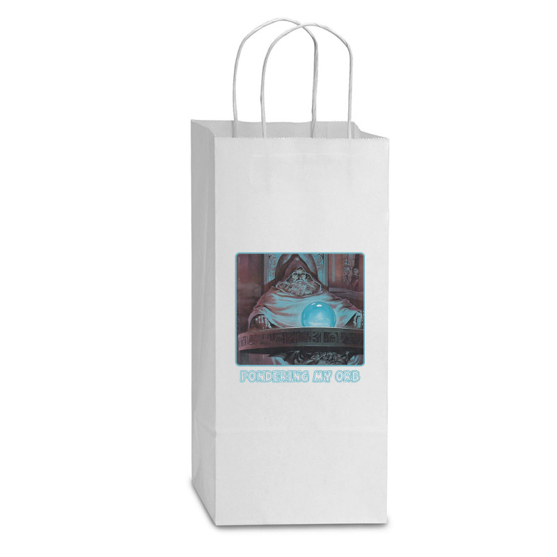 Pondering My Orb Meme T Shirt Double Wine Paper Bag - 6 1/2 X 3 1/2 X 12 3/8 | Artistshot