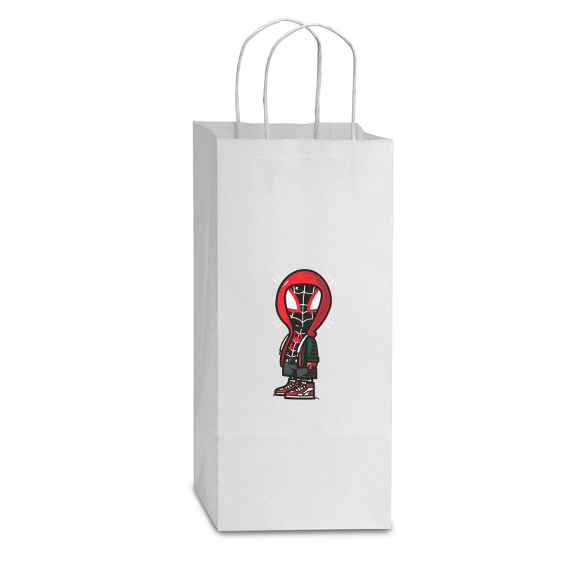 Peanut Sm, Spiderhero Into The Spiderverse Double Wine Paper Bag - 6 1/2 X 3 1/2 X 12 3/8 | Artistshot