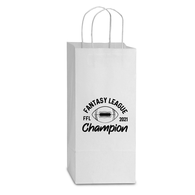 Fantasy League Champion Double Wine Paper Bag - 6 1/2 X 3 1/2 X 12 3/8 | Artistshot