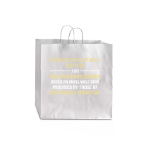 Business Developement Director I Do Precision Guesswork Jumbo Paper Bag - 18 X 7 X 18 3/4 | Artistshot