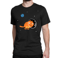 Space Cat, Universe, Kitten, Halloween,nying, Retro, Funny Cat Classic T-shirt | Artistshot