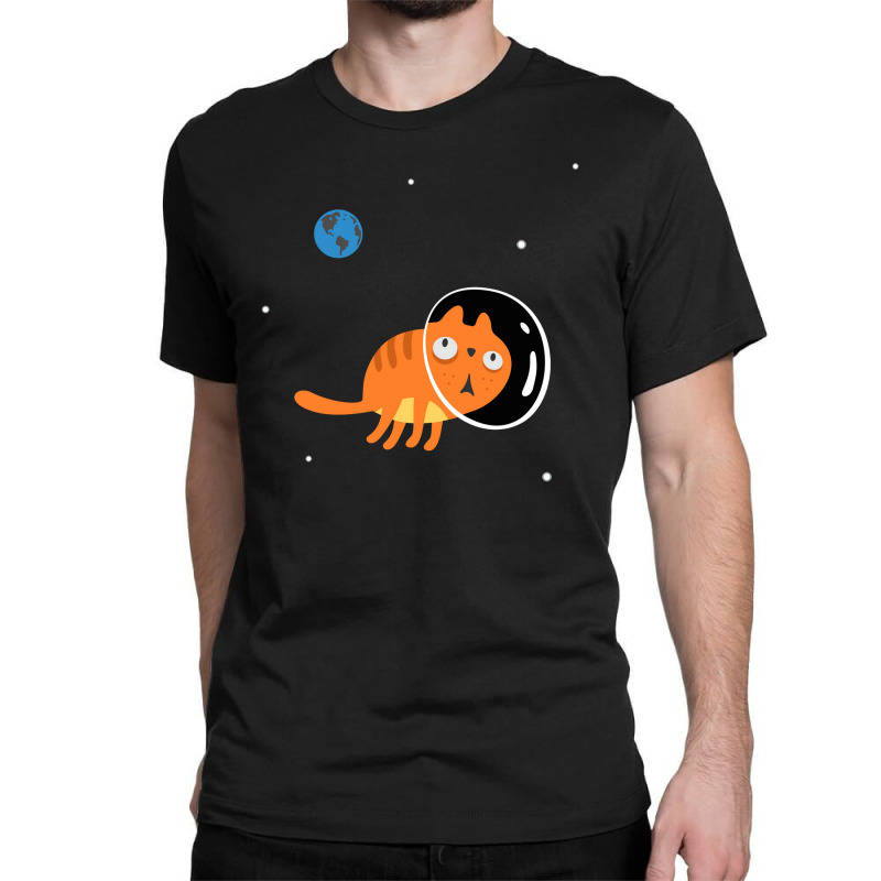 Space Cat, Universe, Kitten, Halloween,nying, Retro, Funny Cat Classic T-shirt by Johnsonh | Artistshot