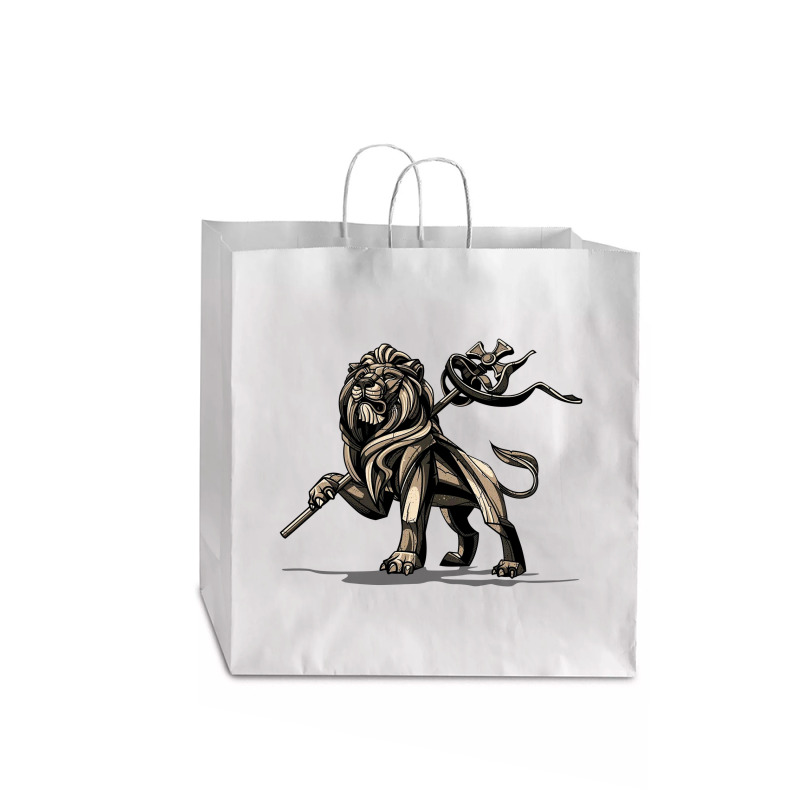 Lion Statue Jumbo Paper Bag - 18 X 7 X 18 3/4 | Artistshot