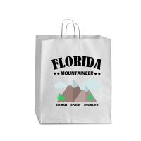 Florida Mountains, Space, Thunder, Splash (black Text),orlando Fl Queen Paper Bag - 16 X 6 X 19 1/4 | Artistshot