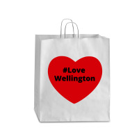 Love Wellington, Hashtag Heart, Love Wellington 2 Queen Paper Bag - 16 X 6 X 19 1/4 | Artistshot