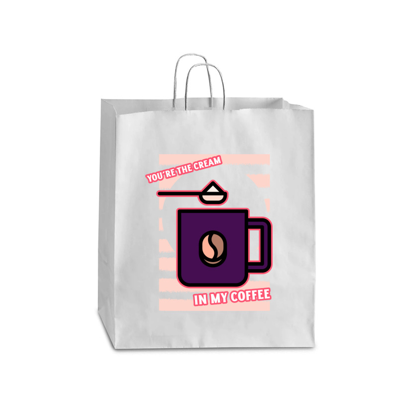 Valentines Day Coffee Cream Couple Love Pun Queen Paper Bag - 16 X 6 X 19 1/4 | Artistshot