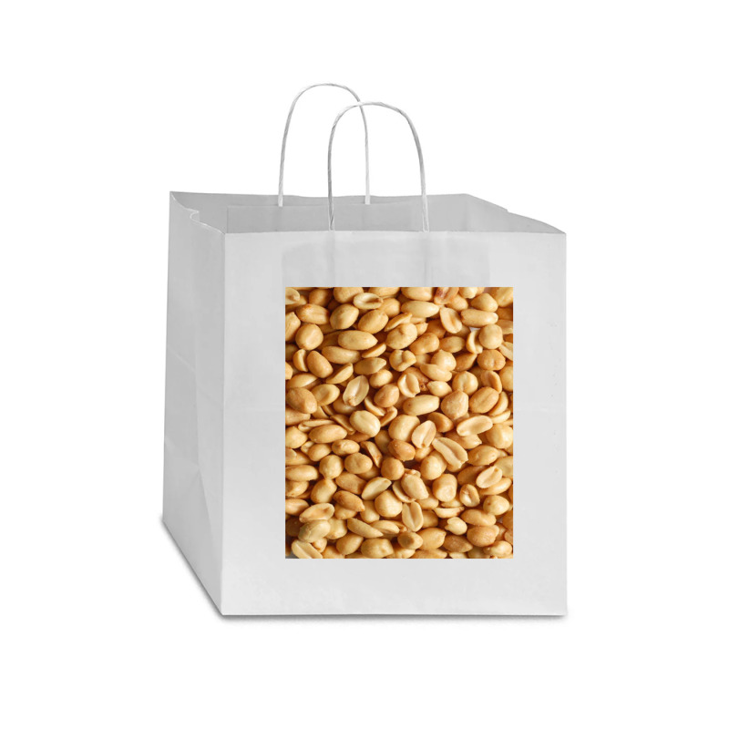 Peanut Snack Pattern, Peanut Star Paper Bag - 13 X 7 X 13 | Artistshot