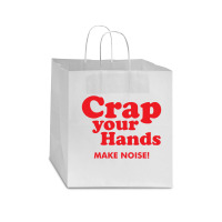 Crap Your Hands Star Paper Bag - 13 X 7 X 13 | Artistshot