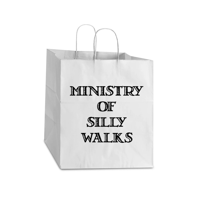 Ministry Of Silly Walks Take Out Paper Bag - 14 X 10 X 15 1/2 | Artistshot