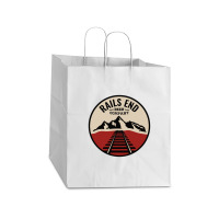 Outlaw Yoga At Rails End Beer Take Out Paper Bag - 14 X 10 X 15 1/2 | Artistshot