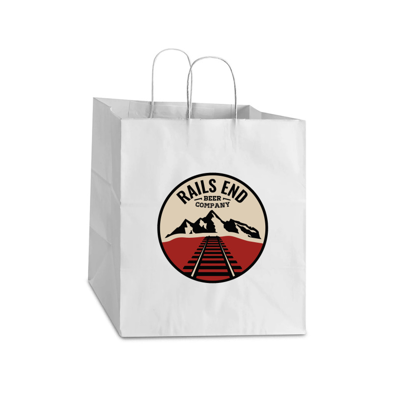 Outlaw Yoga At Rails End Beer Take Out Paper Bag - 14 X 10 X 15 1/2 | Artistshot