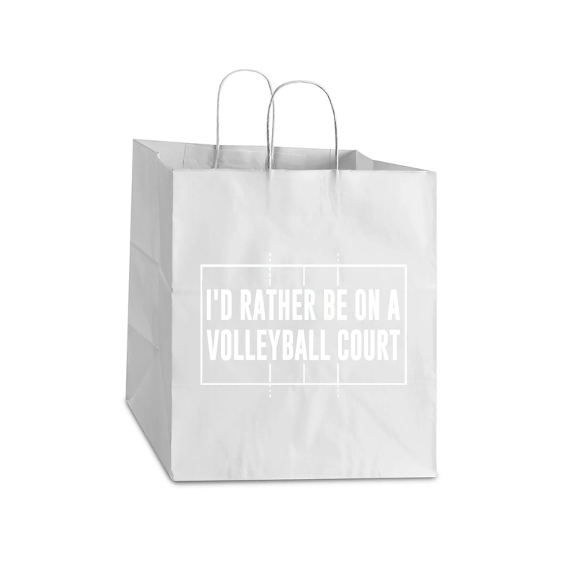 Volleyball Quotes Take Out Paper Bag - 14 X 10 X 15 1/2 | Artistshot