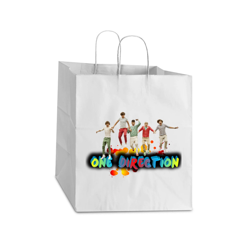 One Direction Take Out Paper Bag - 14 X 10 X 15 1/2 | Artistshot