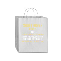 Short Order Cook I Do Precision Guesswork. Funny Gift Traveler Paper Bag -13 X 6 X 15 3/4 | Artistshot