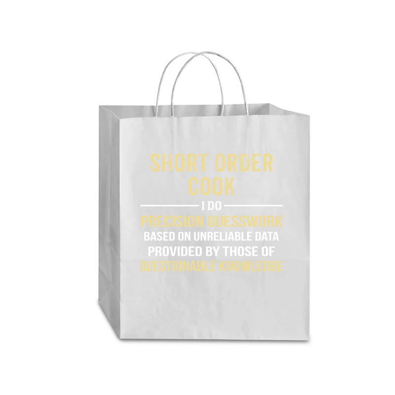 Short Order Cook I Do Precision Guesswork. Funny Gift Traveler Paper Bag -13 X 6 X 15 3/4 | Artistshot