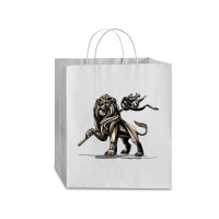 Lion Statue Traveler Paper Bag -13 X 6 X 15 3/4 | Artistshot