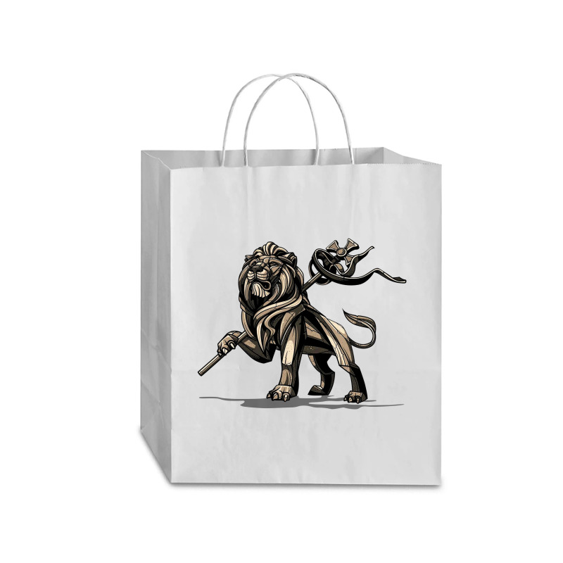 Lion Statue Traveler Paper Bag -13 X 6 X 15 3/4 | Artistshot