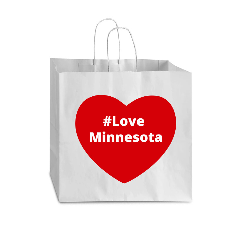 Love Minnesota, Hashtag Heart, Love Minnesota Vogue Paper Bag - 16 X 6 X 12 | Artistshot