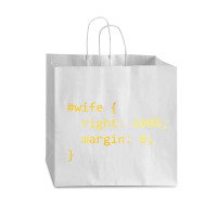 Funny Programming Wife Right Margin Vogue Paper Bag - 16 X 6 X 12 | Artistshot