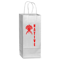 Native American Flag Retro Wine Paper Bag - 5 1/2 X 3 1/4 X 13 | Artistshot