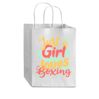 Just A Girl T  Shirt Just A Girl Who Loves Boxing Gift Product T  Shir Cub Paper Bag - 8 X 4 1/2 X 10 1/4 | Artistshot