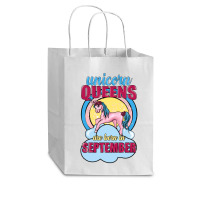 Unicorn Queens Are Born In September Cub Paper Bag - 8 X 4 1/2 X 10 1/4 | Artistshot