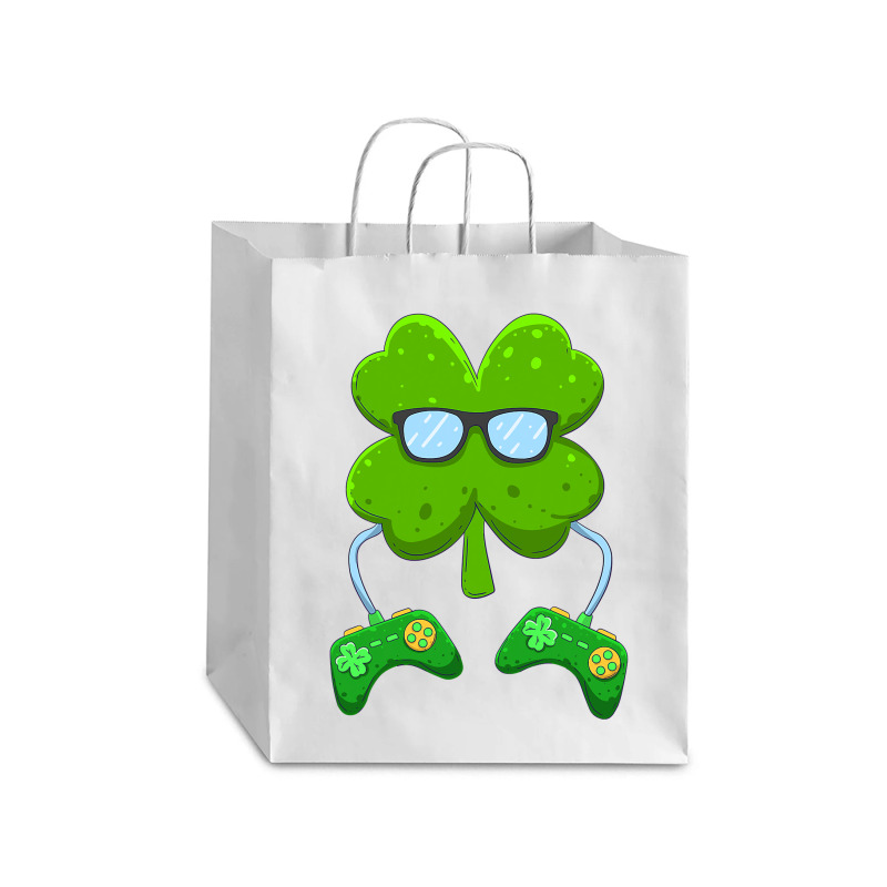 Irish Gamer Controller Shamrock Boys Men St Patricks Day T Shirt Debie Paper Bag - 10 x 5 x 13 by tea.fashion | Artistshot