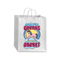 Unicorn Queens Are Born In August Debie Paper Bag - 10 X 5 X 13 | Artistshot