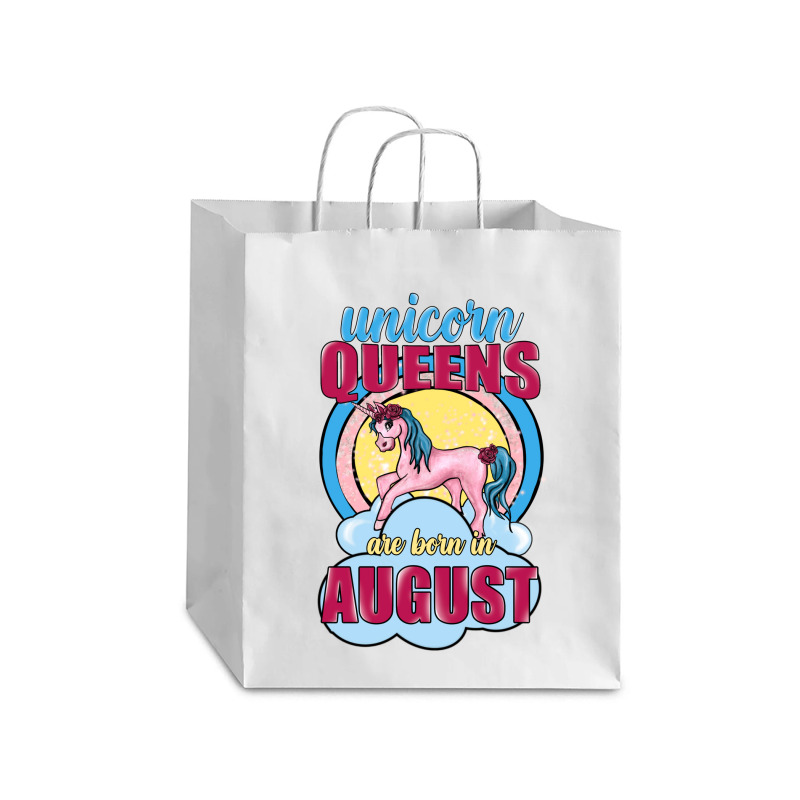 Unicorn Queens Are Born In August Debie Paper Bag - 10 X 5 X 13 | Artistshot