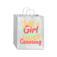 Just A Girl Who Love T  Shirt Just A Girl Who Loves Canoeing Gift Prod Debie Paper Bag - 10 X 5 X 13 | Artistshot