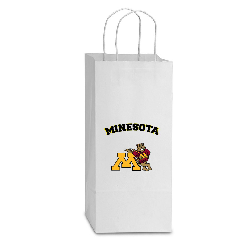 University Of Minesota Double Wine Paper Bag - 6 1/2 X 3 1/2 X 12 3/8 | Artistshot