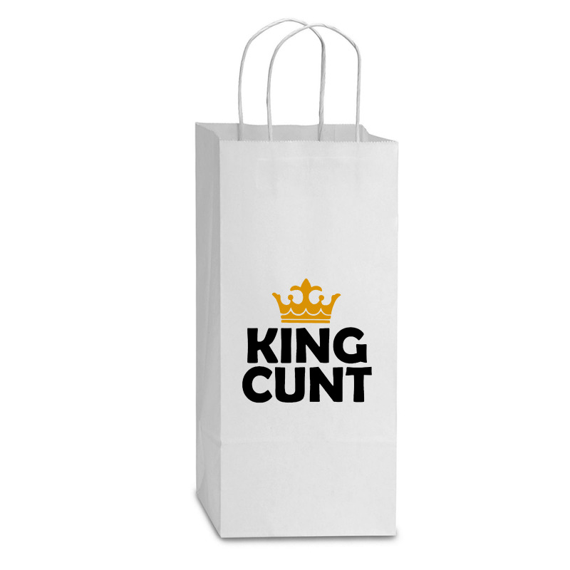 King Cunt Double Wine Paper Bag - 6 1/2 X 3 1/2 X 12 3/8 | Artistshot