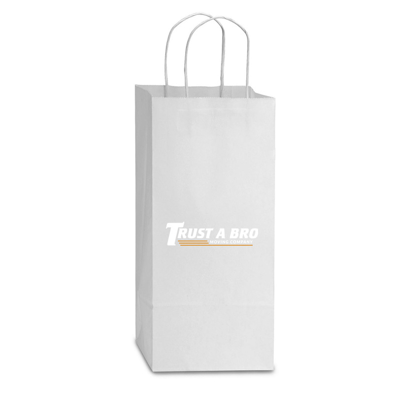 Trust A Bro Double Wine Paper Bag - 6 1/2 X 3 1/2 X 12 3/8 | Artistshot