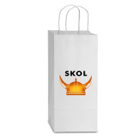 Skol Viking Helmet Minneapolis Miracle Double Wine Paper Bag - 6 1/2 X 3 1/2 X 12 3/8 | Artistshot