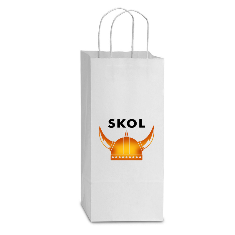 Skol Viking Helmet Minneapolis Miracle Double Wine Paper Bag - 6 1/2 X 3 1/2 X 12 3/8 | Artistshot