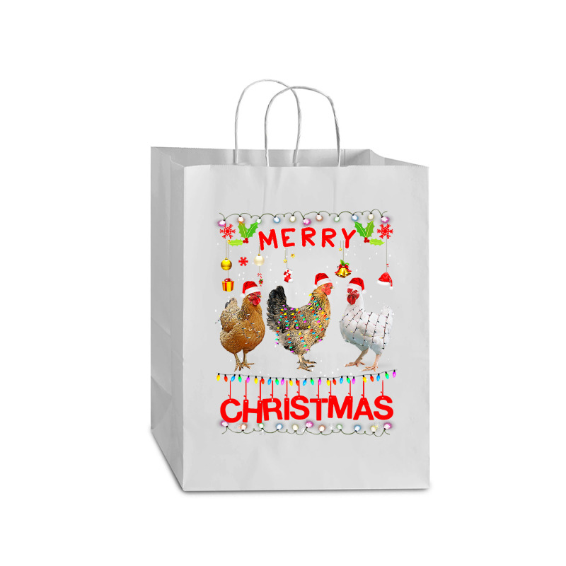 Chicken Cock Design Merry Christmas Chicken For Kids Costume Cute 32 H Mart Paper Bag -13 X 7 X 17 | Artistshot