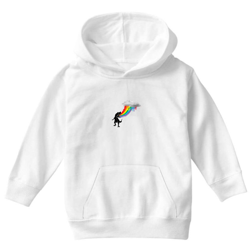 Rainbow Dinosaur Youth Hoodie | Artistshot