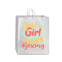 Just A Girl T  Shirt Just A Girl Who Loves Boxing Gift Product T  Shir Queen Paper Bag - 16 X 6 X 19 1/4 | Artistshot