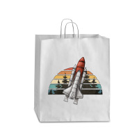 Spaceship Retro Rainbow Queen Paper Bag - 16 X 6 X 19 1/4 | Artistshot