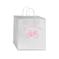 Life Is A Beautifull Ride, Funny Bicycle Star Paper Bag - 13 X 7 X 13 | Artistshot