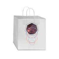 Geometric Space Flight Autopilot Star Paper Bag - 13 X 7 X 13 | Artistshot