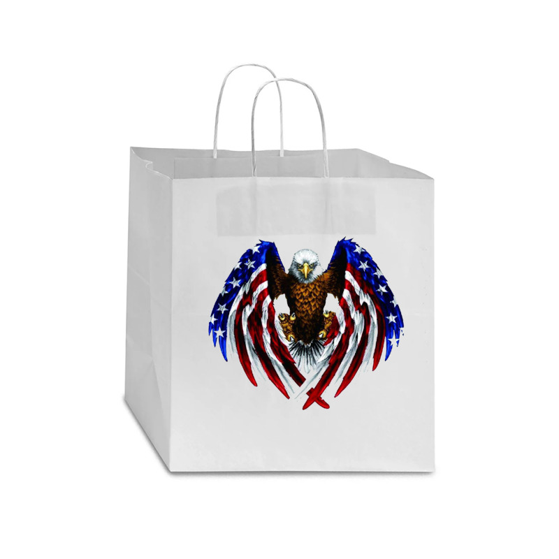 Eagle Usa Star Paper Bag - 13 X 7 X 13 | Artistshot