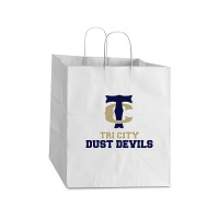 Tri City Dust Devils Take Out Paper Bag - 14 X 10 X 15 1/2 | Artistshot