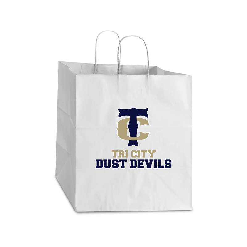 Tri City Dust Devils Take Out Paper Bag - 14 X 10 X 15 1/2 | Artistshot