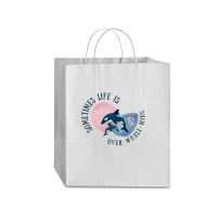 Funny Whale Pun Life Is Overwhelming Traveler Paper Bag -13 X 6 X 15 3/4 | Artistshot