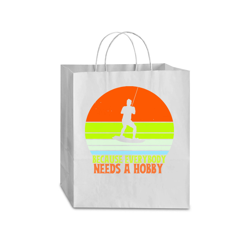 Funny Wakeboard T  Shirt Funny Wakeboard Because Everybody Needs A Hob Traveler Paper Bag -13 X 6 X 15 3/4 | Artistshot