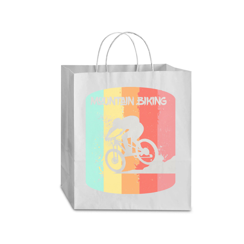 Mountain Bike For Men T  Shirt Vintage Mountain Biking Cycling T  Shir Traveler Paper Bag -13 X 6 X 15 3/4 | Artistshot